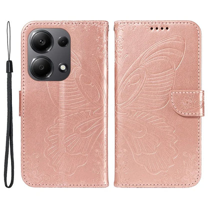 For Xiaomi Redmi Note 13 Pro 4G / Poco M6 Pro 4G Wholesale Phone Case Butterfly Pattern PU Leather Flip Phone Cover