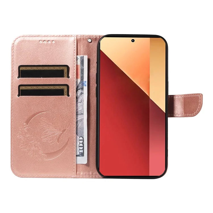 For Xiaomi Redmi Note 13 Pro 4G / Poco M6 Pro 4G Wholesale Phone Case Butterfly Pattern PU Leather Flip Phone Cover