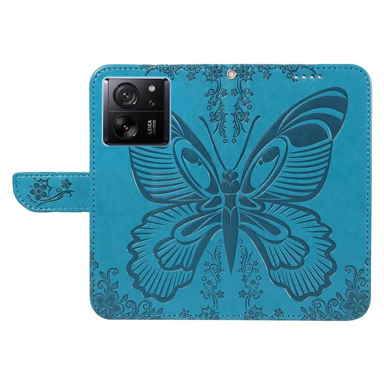 For Xiaomi 13T Pro / 13T / Redmi K60 Ultra Phone Case Butterfly Pattern PU Leather Flip Phone Cover