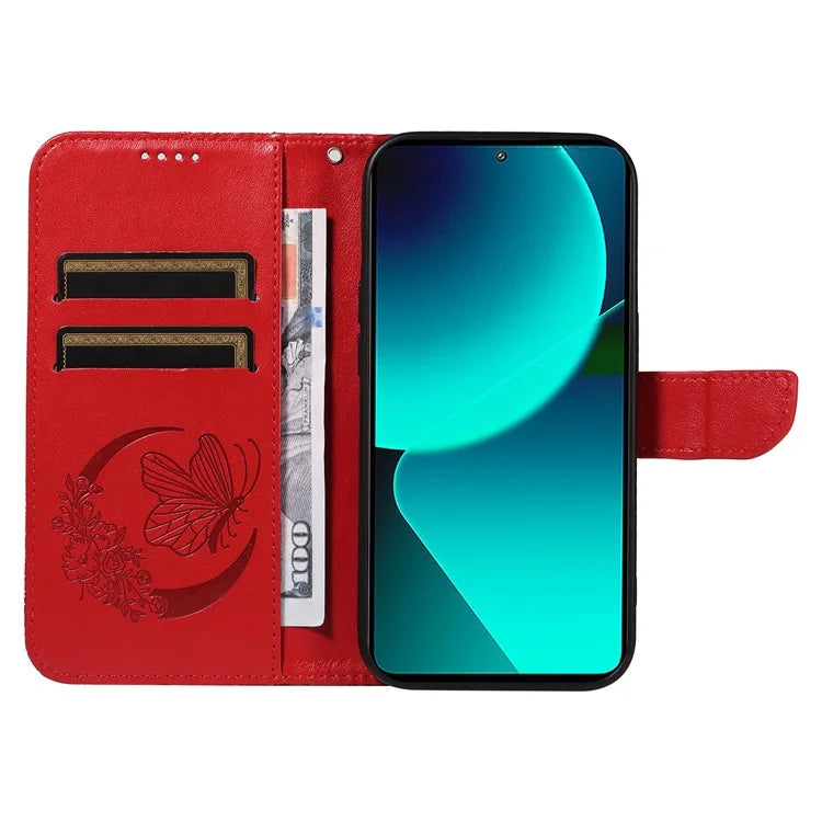 For Xiaomi 13T Pro / 13T / Redmi K60 Ultra Phone Case Butterfly Pattern PU Leather Flip Phone Cover
