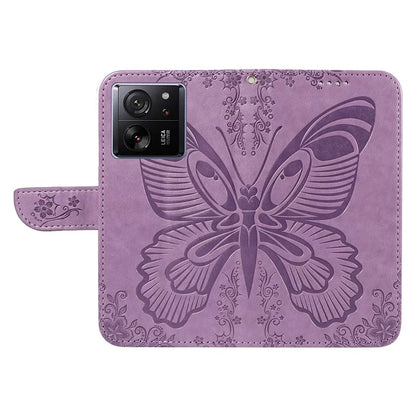 For Xiaomi 13T Pro / 13T / Redmi K60 Ultra Phone Case Butterfly Pattern PU Leather Flip Phone Cover