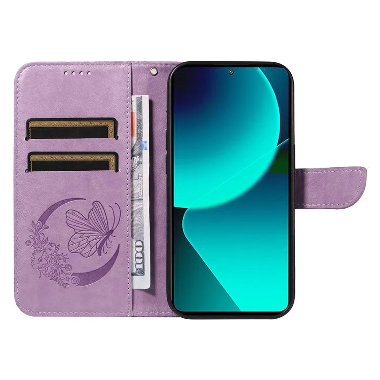 For Xiaomi 13T Pro / 13T / Redmi K60 Ultra Phone Case Butterfly Pattern PU Leather Flip Phone Cover