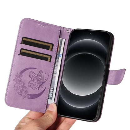 For Xiaomi 14 Ultra Mobile Phone Case Butterfly Pattern PU Leather Stand Phone Cover