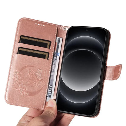 For Xiaomi 14 Ultra Mobile Phone Case Butterfly Pattern PU Leather Stand Phone Cover