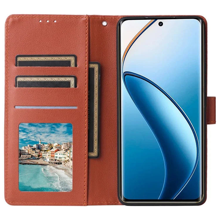 For Realme 12 Pro+ 5G / Realme 12 Pro 5G Case 3 Card Slots PU Leather Wallet Stand Phone Cover
