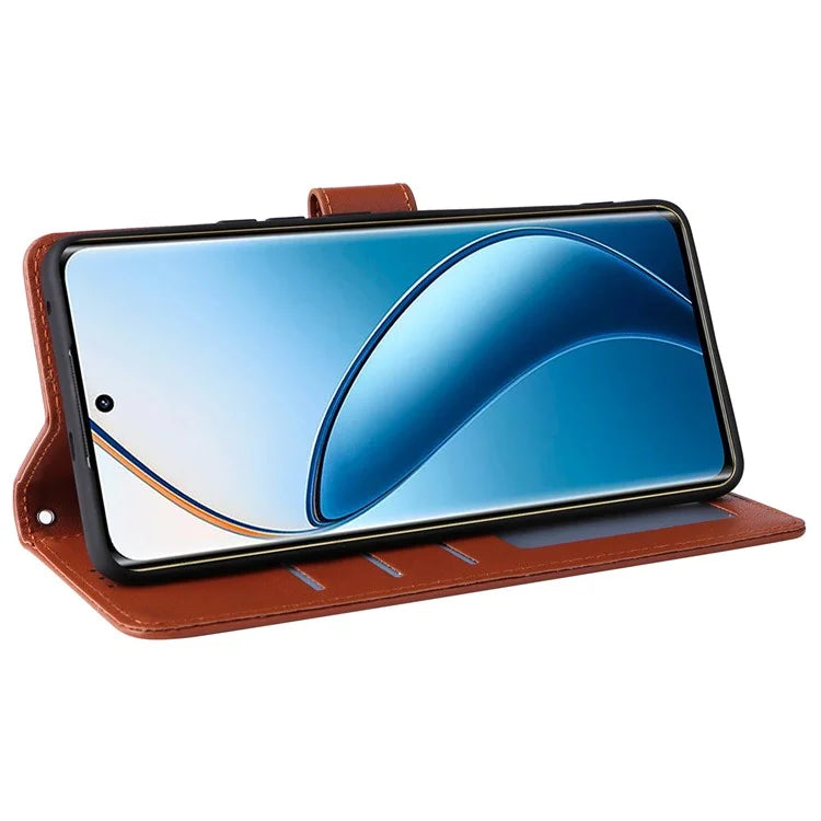 For Realme 12 Pro+ 5G / Realme 12 Pro 5G Case 3 Card Slots PU Leather Wallet Stand Phone Cover