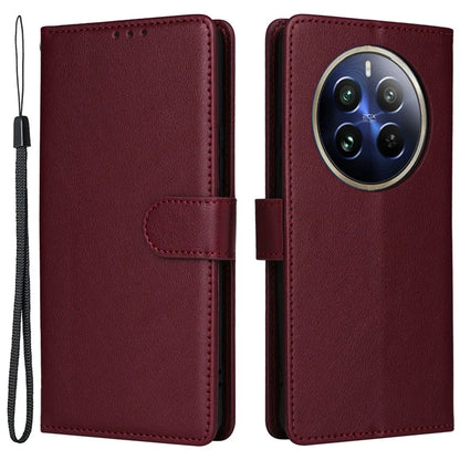 For Realme 12 Pro+ 5G / Realme 12 Pro 5G Case 3 Card Slots PU Leather Wallet Stand Phone Cover