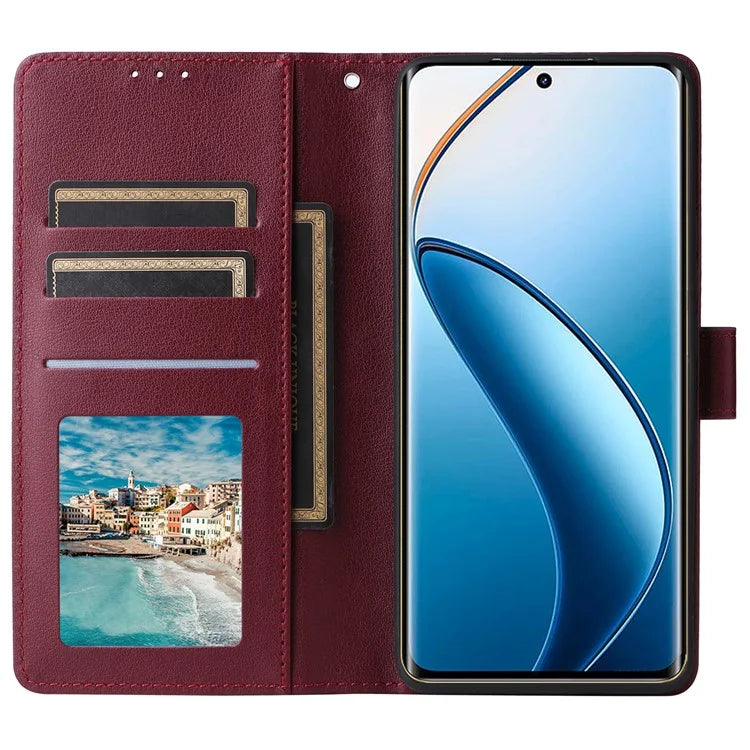 For Realme 12 Pro+ 5G / Realme 12 Pro 5G Case 3 Card Slots PU Leather Wallet Stand Phone Cover