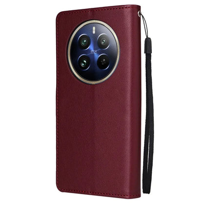 For Realme 12 Pro+ 5G / Realme 12 Pro 5G Case 3 Card Slots PU Leather Wallet Stand Phone Cover