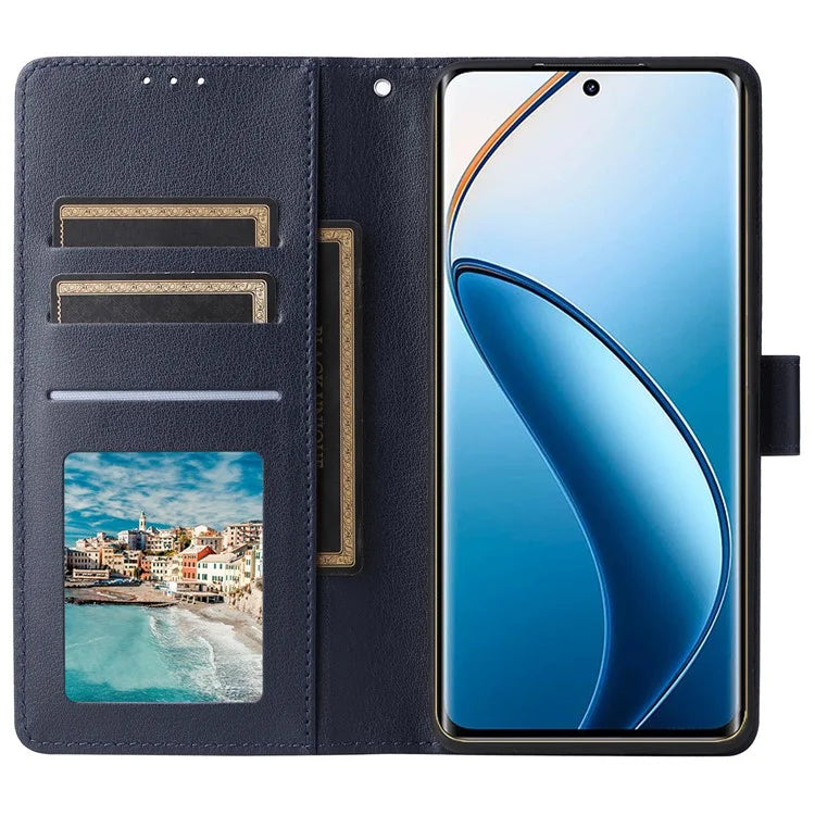 For Realme 12 Pro+ 5G / Realme 12 Pro 5G Case 3 Card Slots PU Leather Wallet Stand Phone Cover