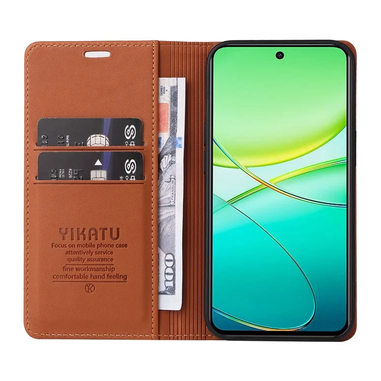 YIKATU YK-001 For vivo Y38 5G / Y200i 5G / T3x Stand Case Magnetic PU Leather Phone Cover