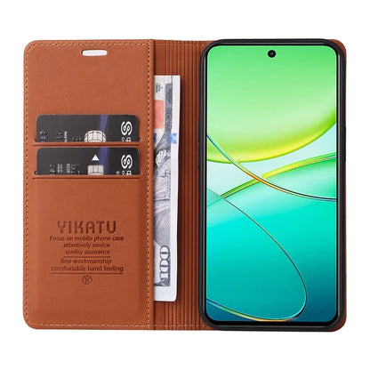 YIKATU YK-001 For vivo Y38 5G / Y200i 5G / T3x Stand Case Magnetic PU Leather Phone Cover