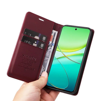 YIKATU YK-001 For vivo Y38 5G / Y200i 5G / T3x Stand Case Magnetic PU Leather Phone Cover