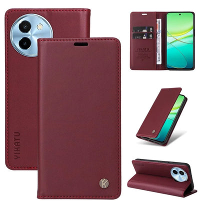 YIKATU YK-001 For vivo Y38 5G / Y200i 5G / T3x Stand Case Magnetic PU Leather Phone Cover
