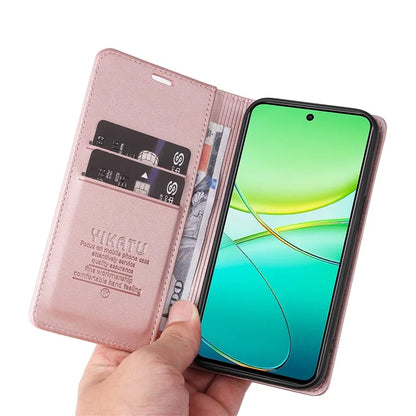 YIKATU YK-001 For vivo Y38 5G / Y200i 5G / T3x Stand Case Magnetic PU Leather Phone Cover