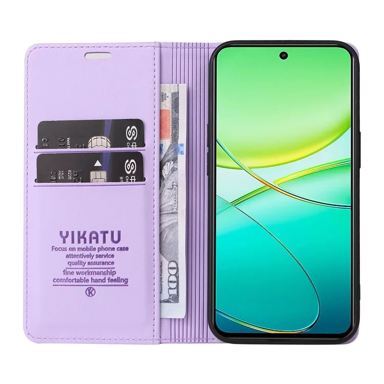 YIKATU YK-001 For vivo Y38 5G / Y200i 5G / T3x Stand Case Magnetic PU Leather Phone Cover