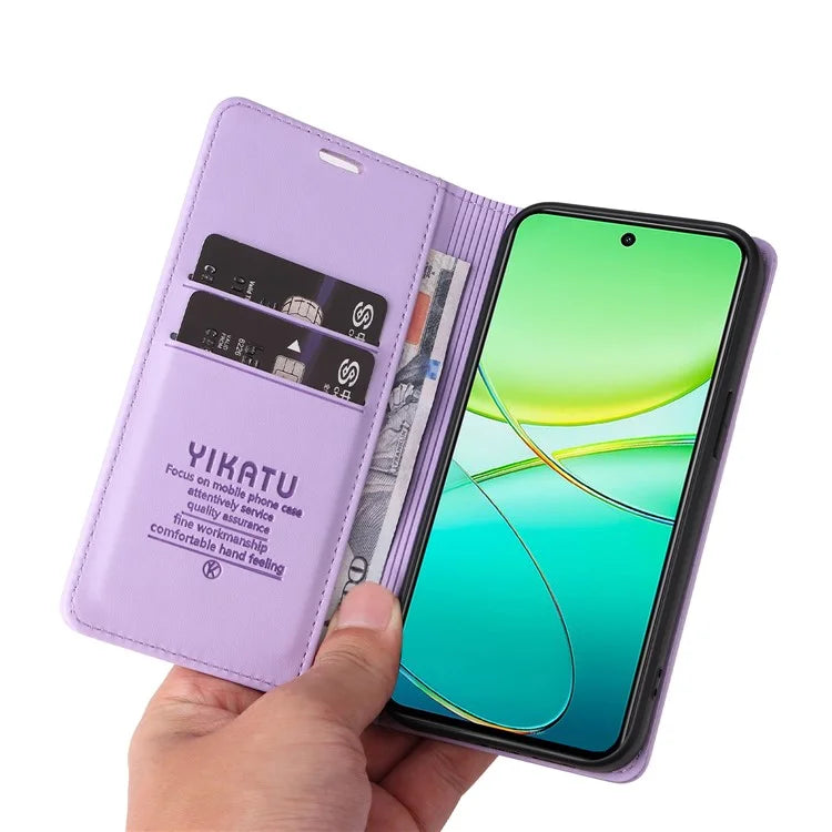 YIKATU YK-001 For vivo Y38 5G / Y200i 5G / T3x Stand Case Magnetic PU Leather Phone Cover