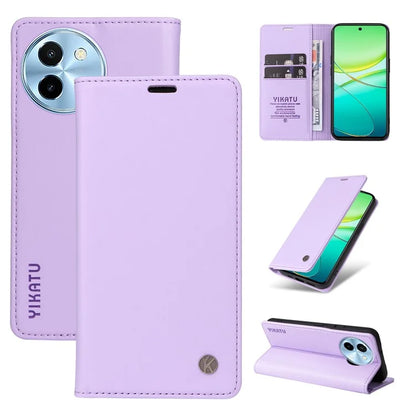 YIKATU YK-001 For vivo Y38 5G / Y200i 5G / T3x Stand Case Magnetic PU Leather Phone Cover