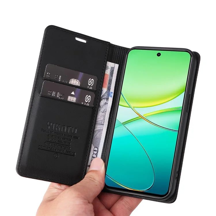 YIKATU YK-001 For vivo Y38 5G / Y200i 5G / T3x Stand Case Magnetic PU Leather Phone Cover