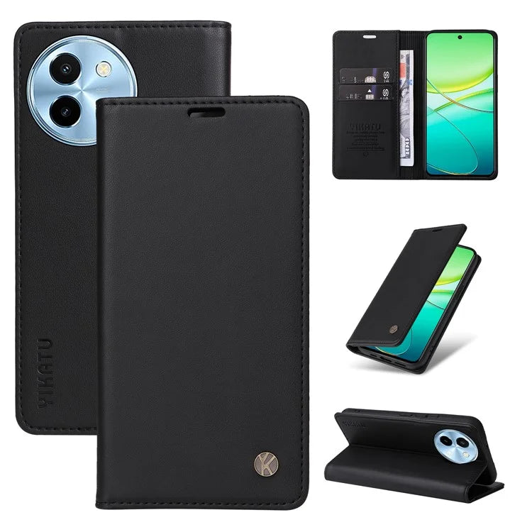 YIKATU YK-001 For vivo Y38 5G / Y200i 5G / T3x Stand Case Magnetic PU Leather Phone Cover