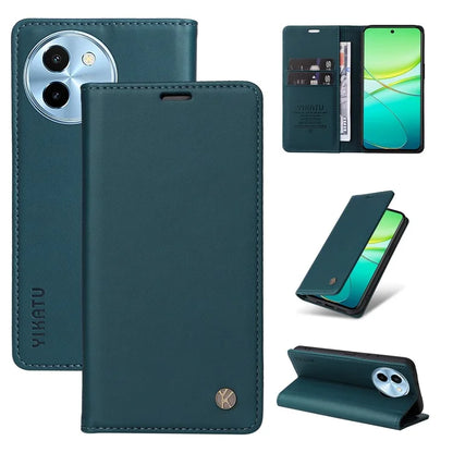 YIKATU YK-001 For vivo Y38 5G / Y200i 5G / T3x Stand Case Magnetic PU Leather Phone Cover
