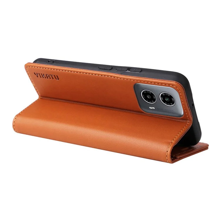 YIKATU YK-001 For Motorola Moto G34 5G Case Magnetic Closure Full Protection Leather Phone Cover