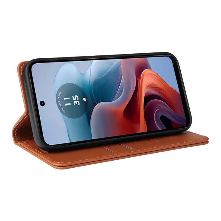 YIKATU YK-001 For Motorola Moto G34 5G Case Magnetic Closure Full Protection Leather Phone Cover