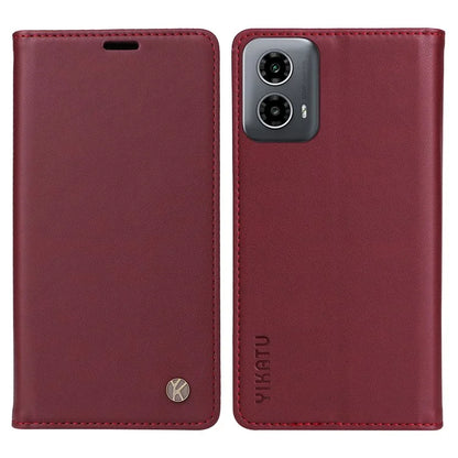 YIKATU YK-001 For Motorola Moto G34 5G Case Magnetic Closure Full Protection Leather Phone Cover