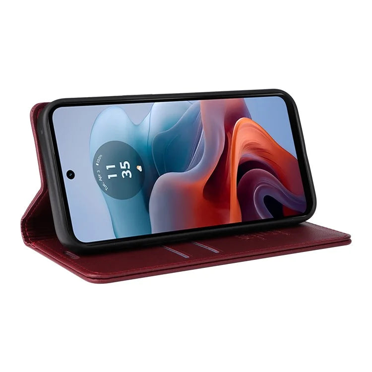 YIKATU YK-001 For Motorola Moto G34 5G Case Magnetic Closure Full Protection Leather Phone Cover