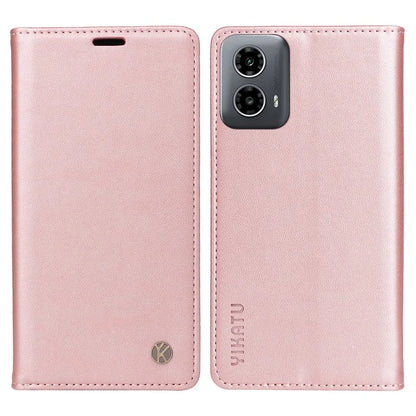 YIKATU YK-001 For Motorola Moto G34 5G Case Magnetic Closure Full Protection Leather Phone Cover