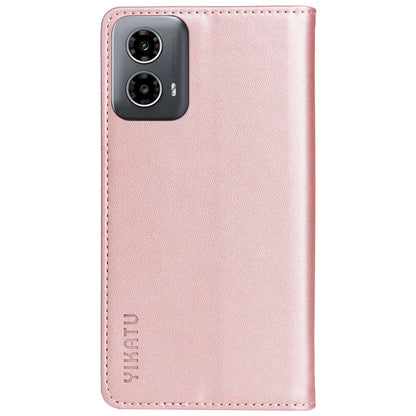 YIKATU YK-001 For Motorola Moto G34 5G Case Magnetic Closure Full Protection Leather Phone Cover