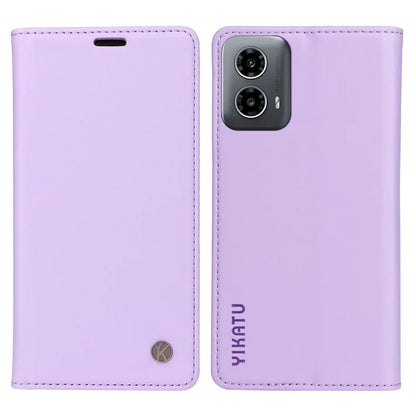 YIKATU YK-001 For Motorola Moto G34 5G Case Magnetic Closure Full Protection Leather Phone Cover