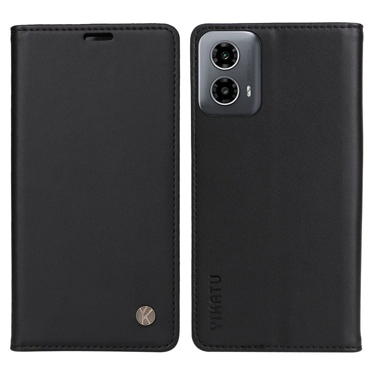 YIKATU YK-001 For Motorola Moto G34 5G Case Magnetic Closure Full Protection Leather Phone Cover