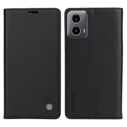 YIKATU YK-001 For Motorola Moto G34 5G Case Magnetic Closure Full Protection Leather Phone Cover