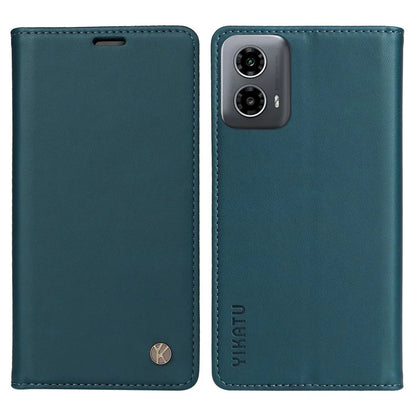 YIKATU YK-001 For Motorola Moto G34 5G Case Magnetic Closure Full Protection Leather Phone Cover