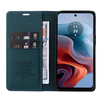 YIKATU YK-001 For Motorola Moto G34 5G Case Magnetic Closure Full Protection Leather Phone Cover
