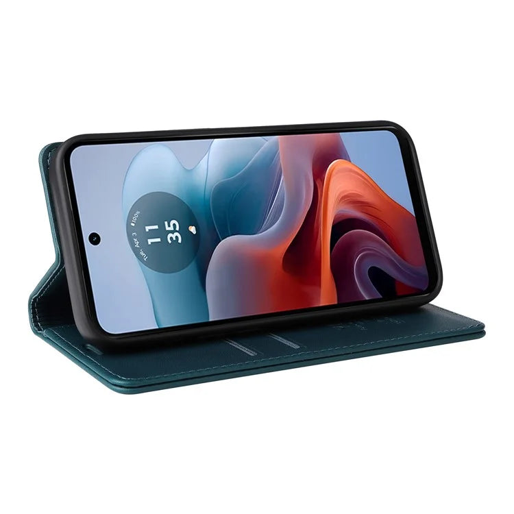 YIKATU YK-001 For Motorola Moto G34 5G Case Magnetic Closure Full Protection Leather Phone Cover