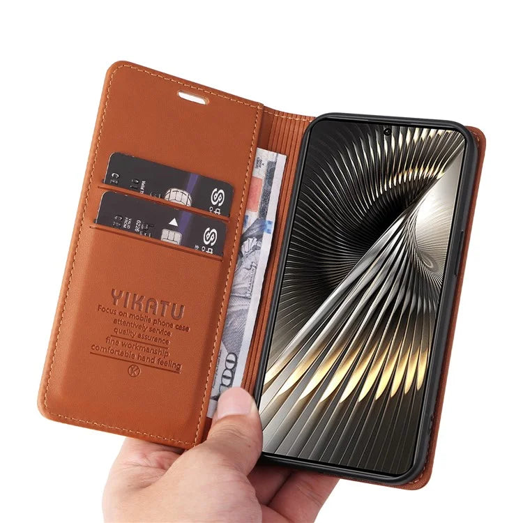 YIKATU YK-001 For Xiaomi Redmi Turbo 3 5G / Poco F6 5G Case PU Leather Wallet Folio Phone Cover