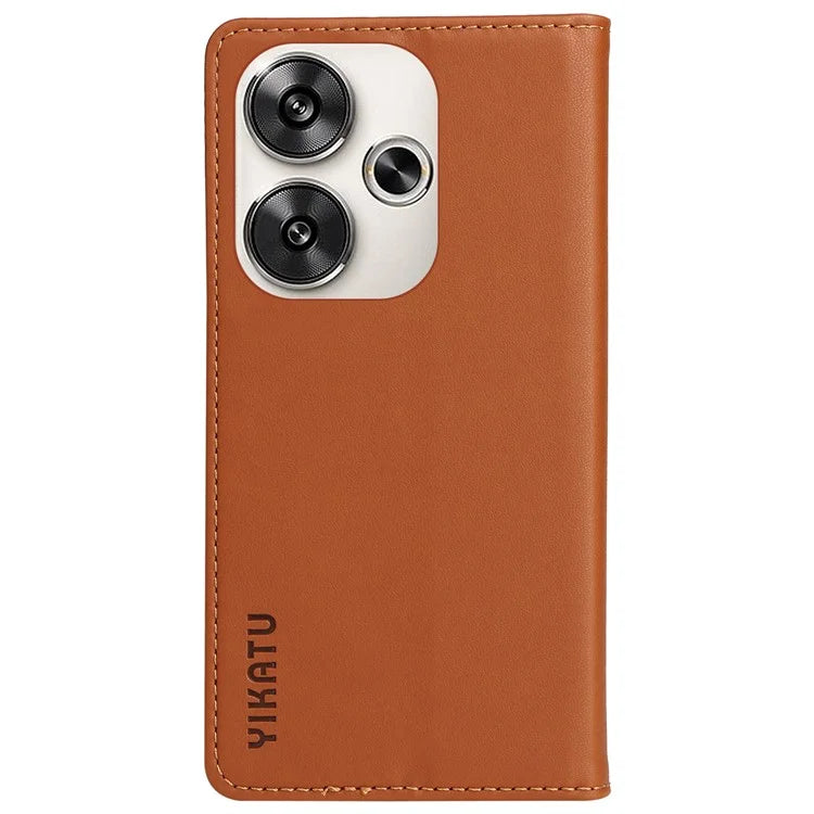 YIKATU YK-001 For Xiaomi Redmi Turbo 3 5G / Poco F6 5G Case PU Leather Wallet Folio Phone Cover