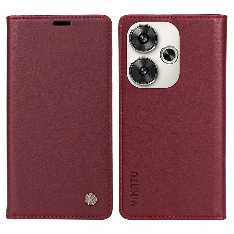 YIKATU YK-001 For Xiaomi Redmi Turbo 3 5G / Poco F6 5G Case PU Leather Wallet Folio Phone Cover