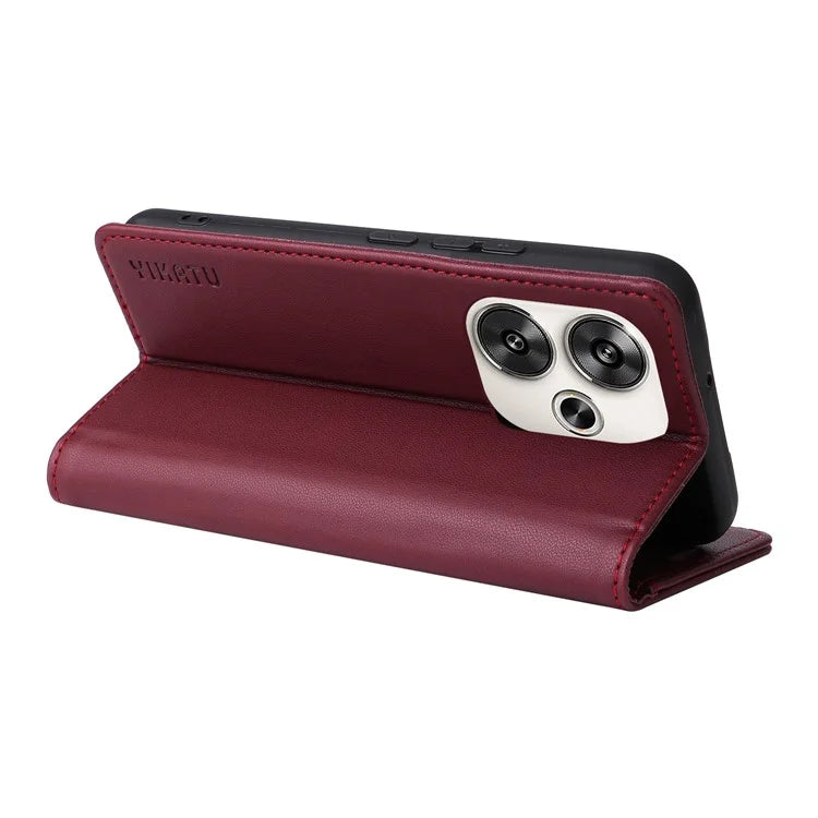 YIKATU YK-001 For Xiaomi Redmi Turbo 3 5G / Poco F6 5G Case PU Leather Wallet Folio Phone Cover