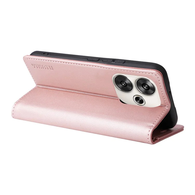 YIKATU YK-001 For Xiaomi Redmi Turbo 3 5G / Poco F6 5G Case PU Leather Wallet Folio Phone Cover