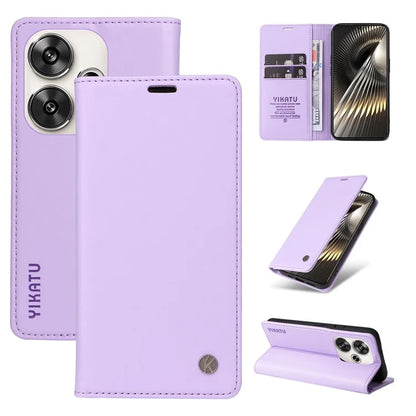 YIKATU YK-001 For Xiaomi Redmi Turbo 3 5G / Poco F6 5G Case PU Leather Wallet Folio Phone Cover