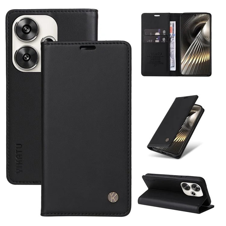 YIKATU YK-001 For Xiaomi Redmi Turbo 3 5G / Poco F6 5G Case PU Leather Wallet Folio Phone Cover