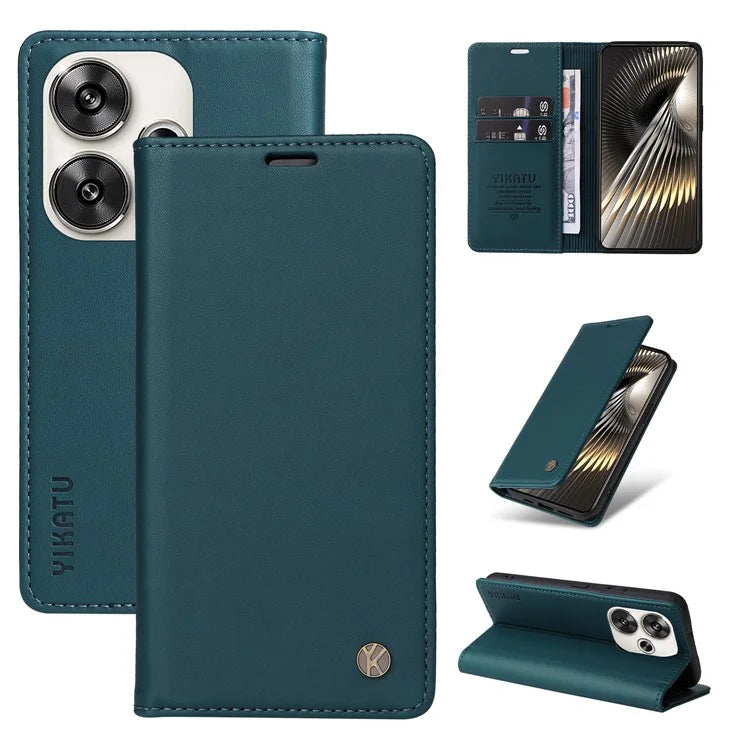 YIKATU YK-001 For Xiaomi Redmi Turbo 3 5G / Poco F6 5G Case PU Leather Wallet Folio Phone Cover