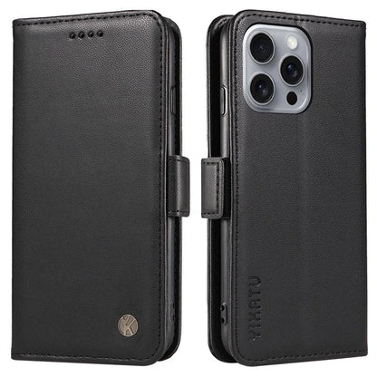 YIKATU YK-003 For iPhone 16 Pro Max Case PU Leather Folio Flip Phone Cover