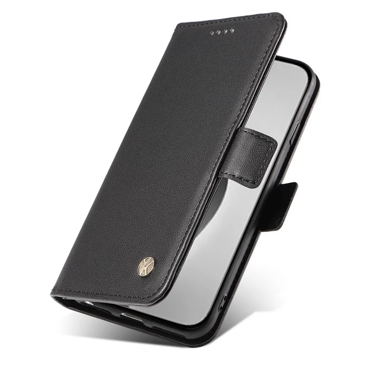YIKATU YK-003 For iPhone 16 Pro Max Case PU Leather Folio Flip Phone Cover