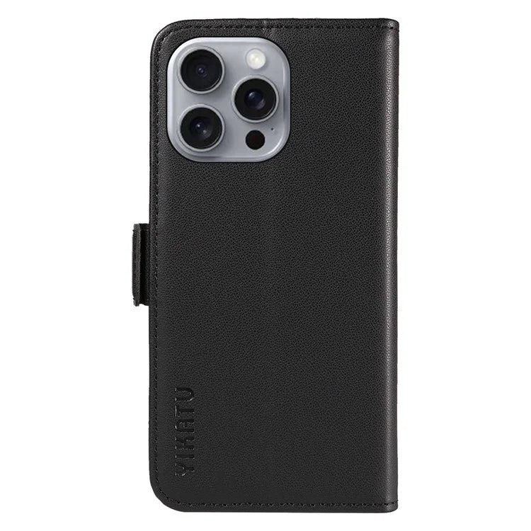 YIKATU YK-003 For iPhone 16 Pro Max Case PU Leather Folio Flip Phone Cover