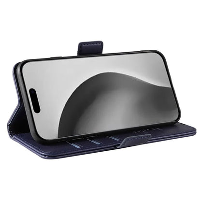 YIKATU YK-003 For iPhone 16 Pro Max Case PU Leather Folio Flip Phone Cover