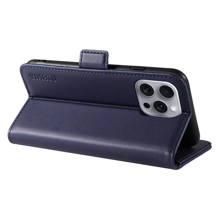 YIKATU YK-003 For iPhone 16 Pro Max Case PU Leather Folio Flip Phone Cover
